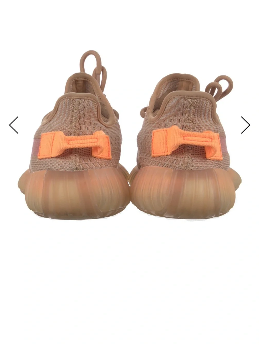 Yeezy Tan Knit Low-Profile Sneakers with Subtle Pink Stripe size 4 aka 6 women’s